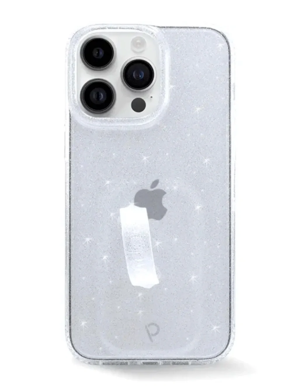 Loopy iPhone 14 Pro Max (6.7” Screen) Case in Clear Sparkle Silver